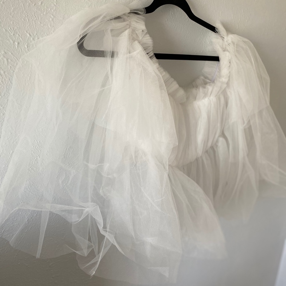 White angel sheer top